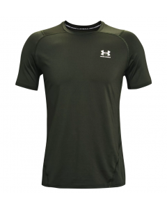Under Armour T-Shirt HeatGear fitted Herren baroque green / white