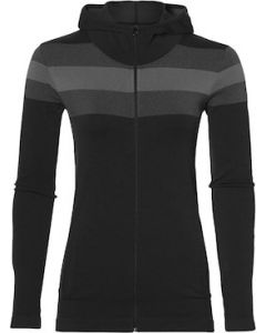 Asics Seamless Fuze Hoodie Lady schwarz/grau