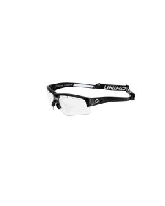 Unihoc Brille Victory junior schwarz/weiss, inkl. Schutztasche