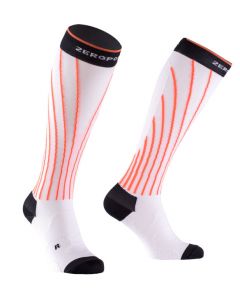 Zero Point Pro Racing Compression Socks weiss/orange