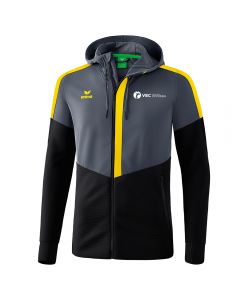 Erima Squad Trainingsjacke mit Kapuze VBC Willisau Damen grau/schwarz/gelb