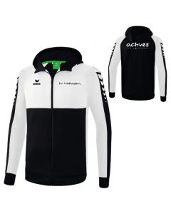 Erima Six Wings Kapuzenjacke TV Wolhusen Junior schwarz/weiss