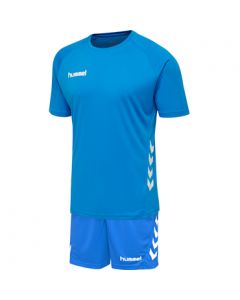 Hummel HML Promo Set Shirt+Short kids blau