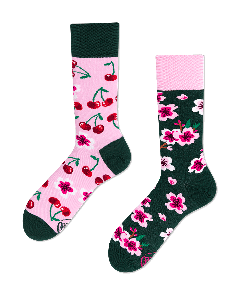Many Mornings Cherry Blossom Crew-Socken