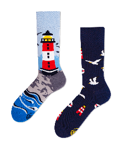 Many Mornings Socken Nordic Lighthouse Crew-Socken